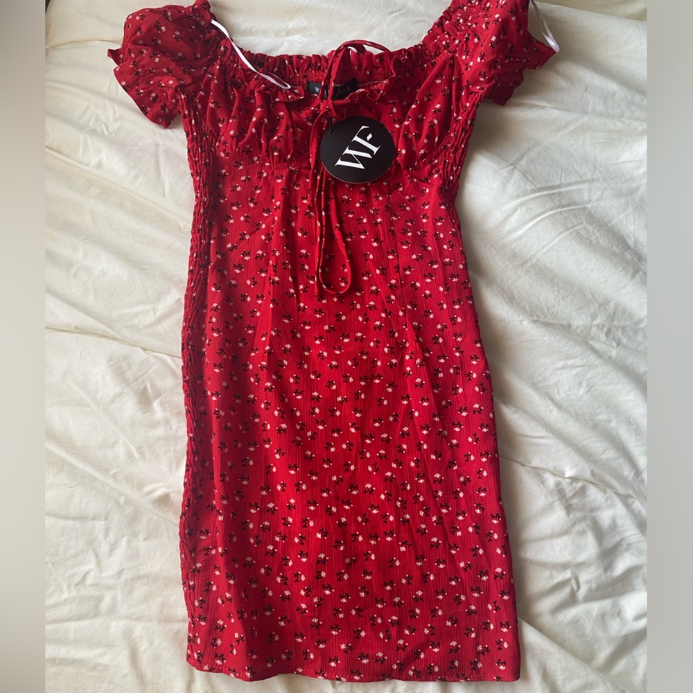 White Fox Red Dress